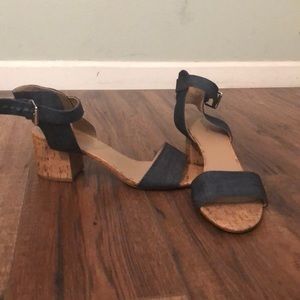 Cute denim sandal heels